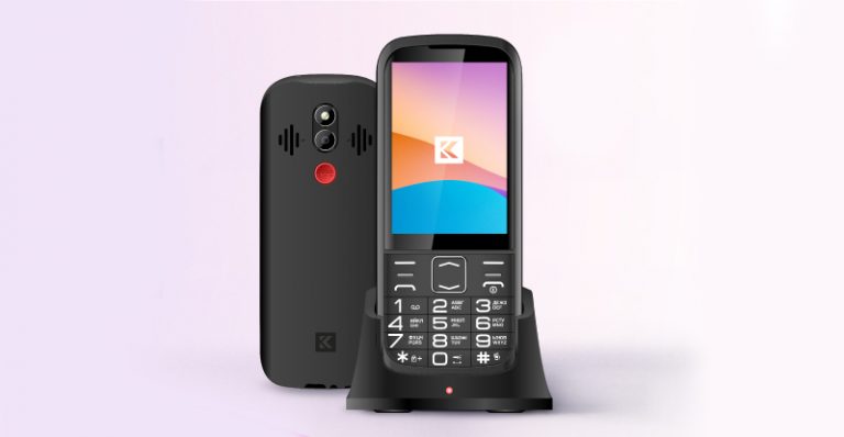 277534Kenshi SM321: кнопочный телефон с огромным экраном и зарядной подставкой